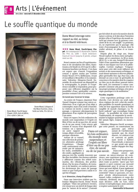 Fourth-Space Chapel — Dome Wood — La Cambre, Brussels — 2024